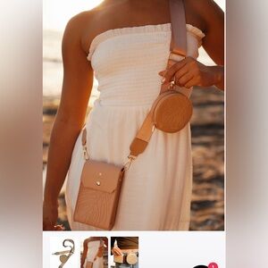 Tropical Bag Strap and pouch